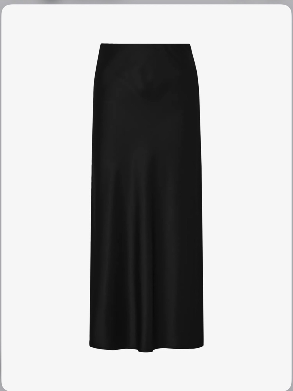 By Malina Elegant Black satin Maxi Skirt - Sleek High-Waist Silhouette size XL - Picture 3 of 4